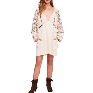 Free people- all my life embroidered tunic dress
